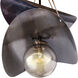 Alpine 1 Light Antique Brass and Torched Copper Patina Chandelier Ceiling Light